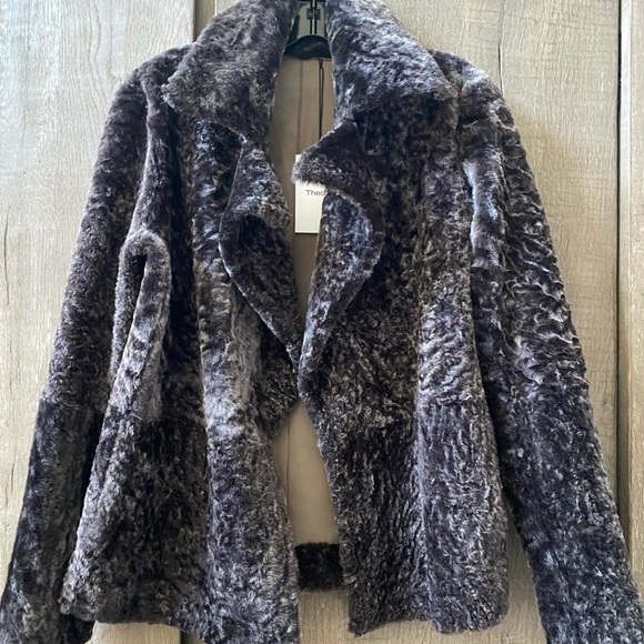 Theory Clairene Moto Kodiac Regan Shearling sizeP